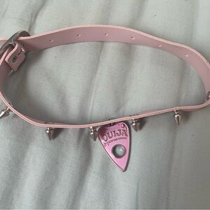 Pink Spiked Choker Necklace